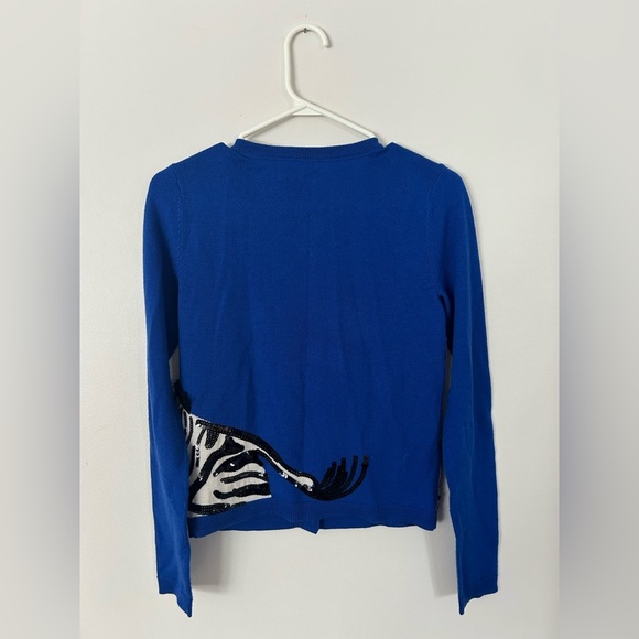 alice and olivia zebra sweater xsmall blue - Picture 8 of 8